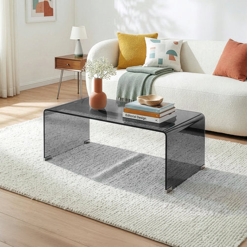 Sofabord Väsas 90x45x35 cm hærdet glas [en.casa]
