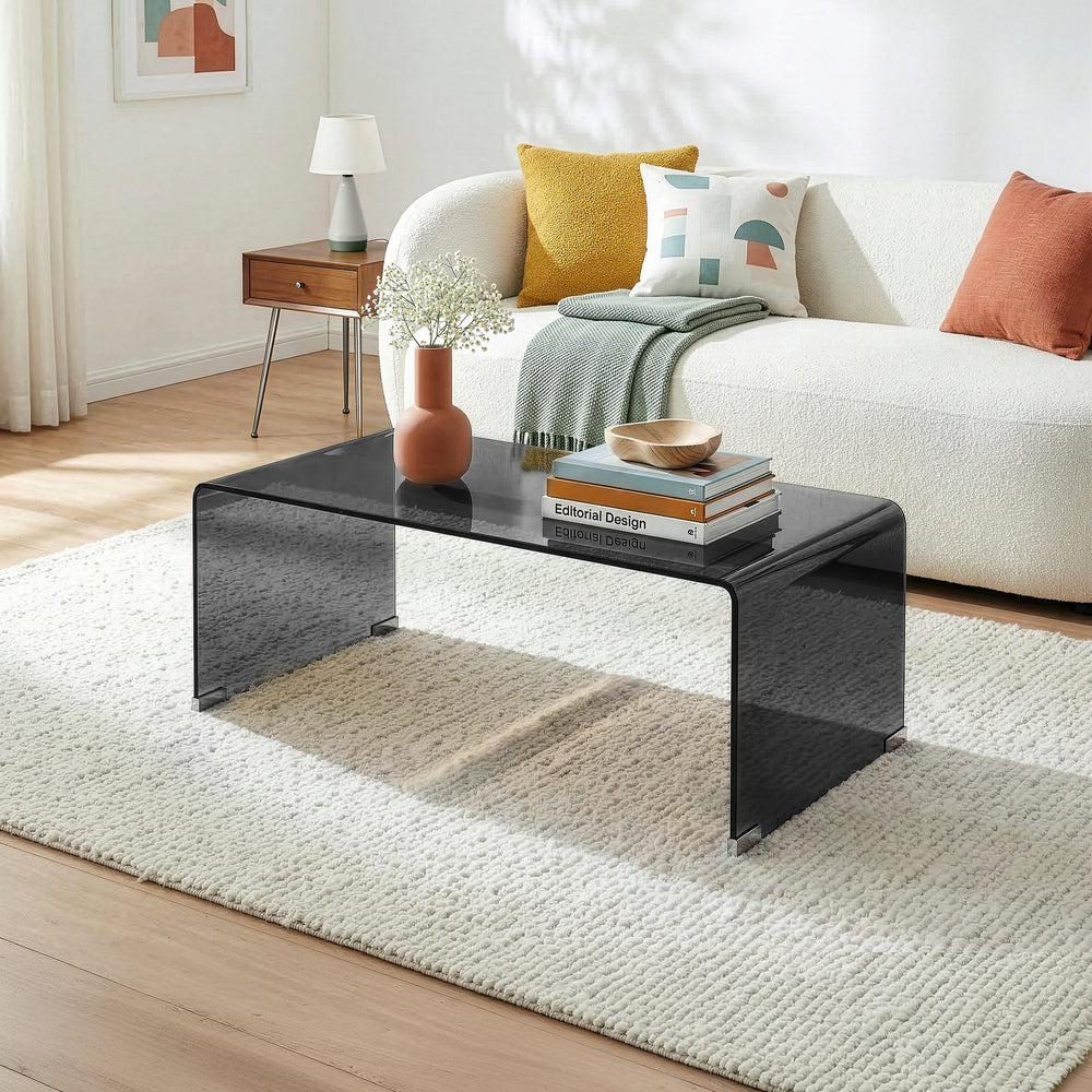 Sofabord Väsas 90x45x35 cm hærdet glas [en.casa]