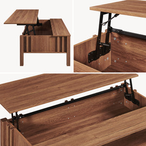 Sofabord Kilmandar med løftefunktion 105x59x40/53 cm valnøddeudseende [en.casa]