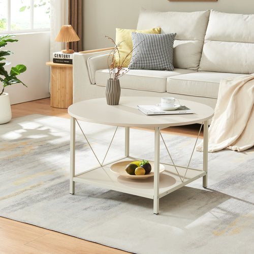 Mesa de centro Filem redonda 80x46 cm - [en.casa]