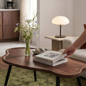Sofabord Trestaneng 100x60x47 cm valnøddeoptik [en.casa]