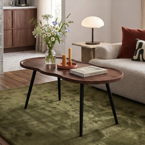 Sofabord Ken 100 x 60 x 47 cm valnødslook [en.casa]