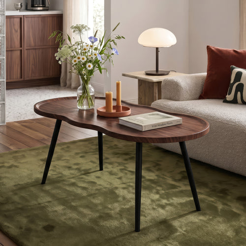 Sofabord Ken 100 x 60 x 47 cm valnødslook [en.casa]