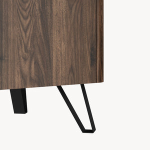 Sofabord Trorlon 100x50x40 cm Valnøddeoptik/Travertin [en.casa]