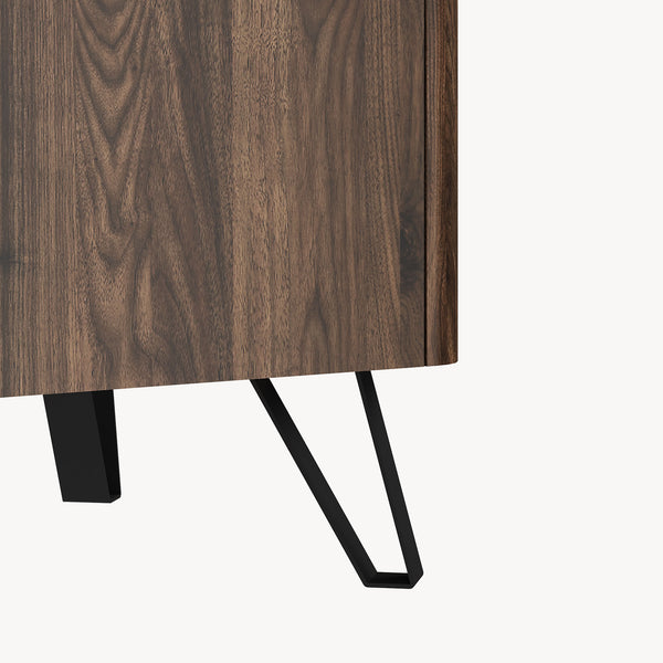 Sofabord Trorlon 100x50x40 cm Valnøddeoptik/Travertin [en.casa]