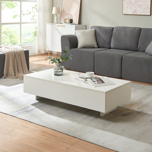 [en.casa] ® Sofabord Braunschweig-115x55x31cm højglans-melaminovertrukket spånplade - 15 mm-valgt model 