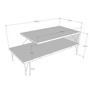 Asker sofabord 100x50x40 cm [en.casa].