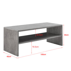 [en.casa] Sofabord - 100x40x40cm - spånplade - med hylde - i forskellige farver