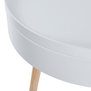 Sofabord Bongard hvid Ø60x45 cm [en.casa]