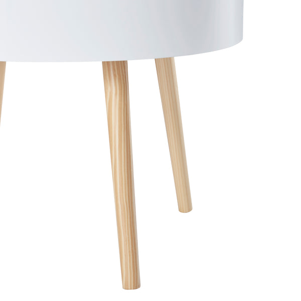 Sofabord Bongard hvid Ø60x45 cm [en.casa]