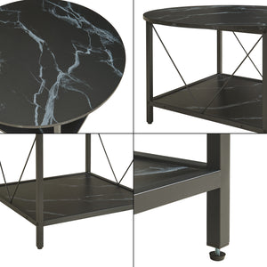 Sofabord Filem Ø80x46 cm [en.casa]