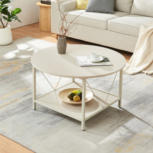 Mesa de centro Filem redonda 80x46 cm - [en.casa]