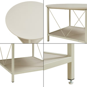 Mesa de centro Filem redonda 80x46 cm - [en.casa]