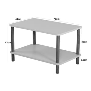 Sofabord Jelling rektangulært 43x70x44 cm forskellige farver Farver [en.casa]
