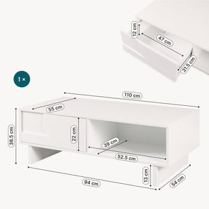 Sofabord Katanshumn med opbevaringsplads 110x55x39 cm [en.casa]