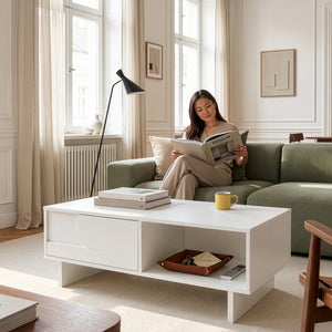 Sofabord Katanshumn med opbevaringsplads 110x55x39 cm [en.casa]