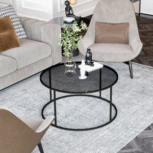 Sofabord Kolari 45 x Ø80 cm sort/transparent forskellige farver Farver [en.casa]