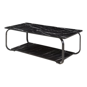 Sofabord Kolta 120x60x43 cm marmorlook [en.casa]