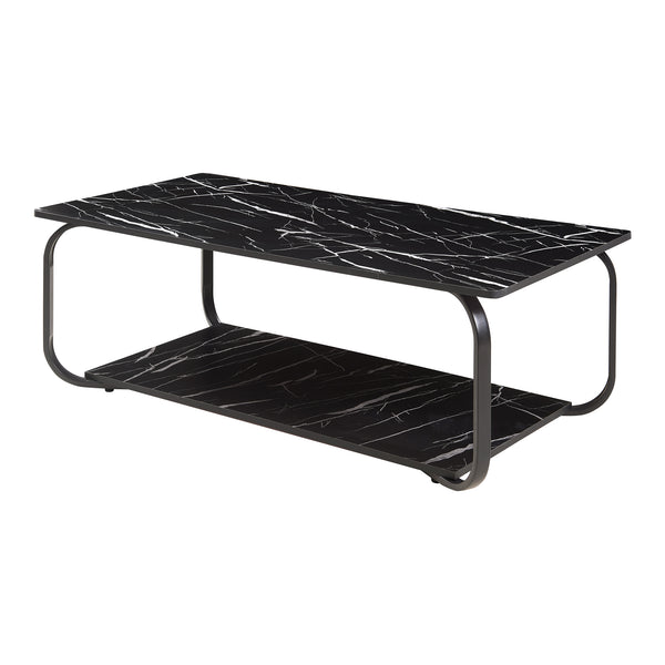 Sofabord Kolta 120x60x43 cm marmorlook [en.casa]