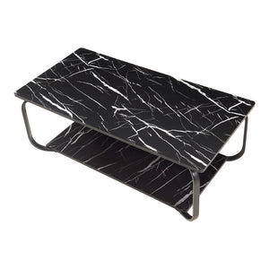 Sofabord Kolta 120x60x43 cm marmorlook [en.casa]