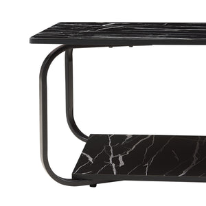 Sofabord Kolta 120x60x43 cm marmorlook [en.casa]