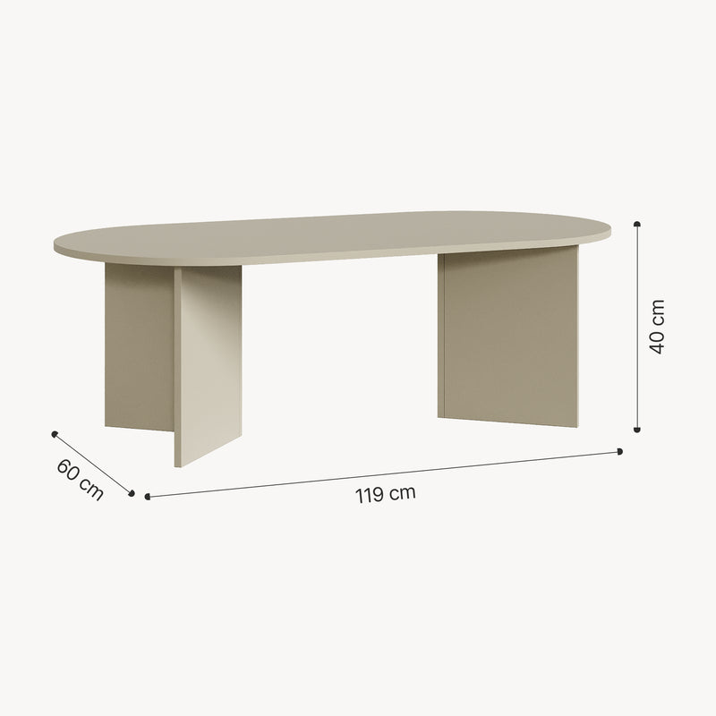 Målskitse Sofabord Kynd 119x60x40 cm [en.casa]