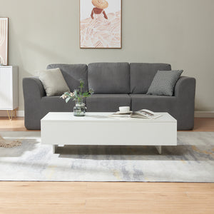 [en.casa] ® Sofabord Braunschweig-115x55x31cm højglans-melaminovertrukket spånplade - 15 mm-valgt model 