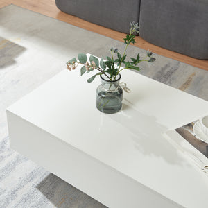 [en.casa] ® Sofabord Braunschweig-115x55x31cm højglans-melaminovertrukket spånplade - 15 mm-valgt model 