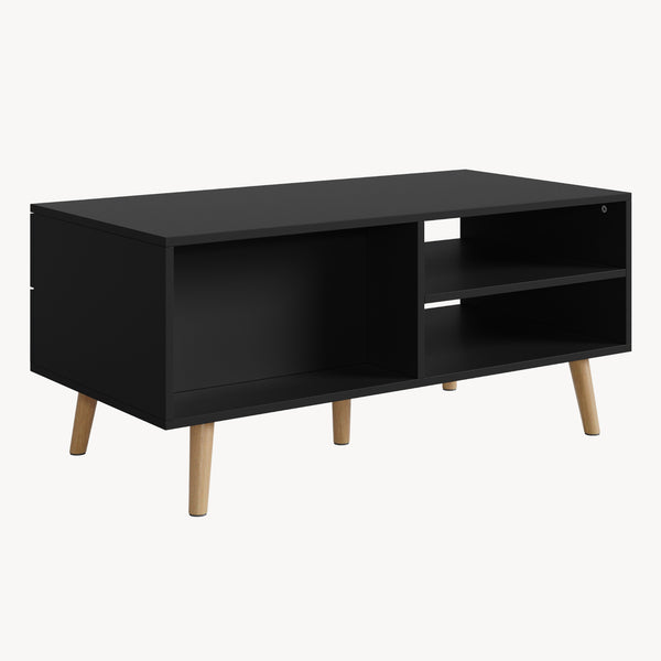 Sofabord Nand med 2 skuffer [en.casa]