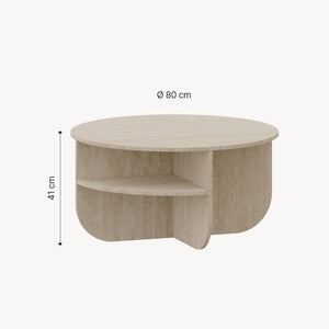 Sofabord Reykhon Ø80x41 cm [en.casa]