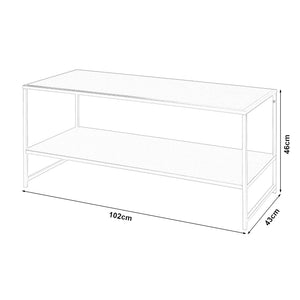 Sofabord Ruokolahti Stål 102x43x46cm [en.casa]
