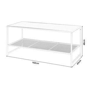 Sofabord Ruokolahti Stål 102x43x46cm [en.casa]