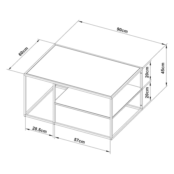 Solund sofabord 90x60x45 cm [en.casa].