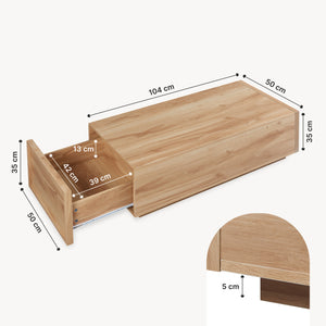 Sofabord Turur 104x50x40 cm [en.casa]
