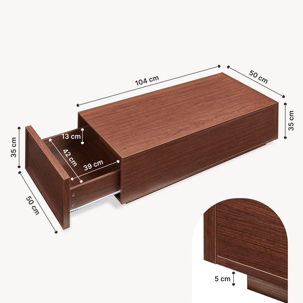 Sofabord Turur 104x50x40 cm [en.casa]
