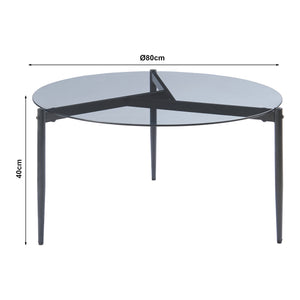 Sofabord Ulökantaa Ø80x40 cm [en.casa]