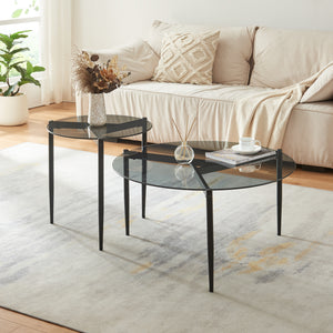 Sofabord Ulökantaa Ø80x40 cm [en.casa]