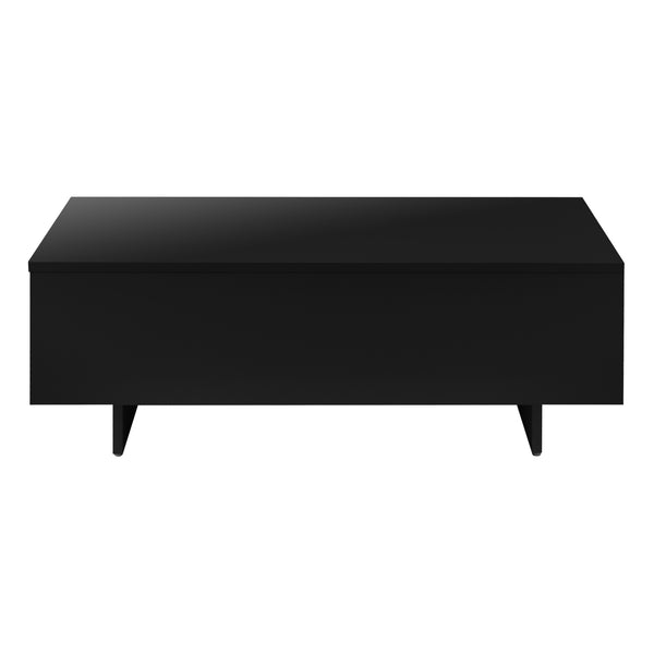 [en.casa] ® Sofabord Braunschweig-85x55x31cm-sort, højglans-melaminovertrukket spånplade - 15 mm 