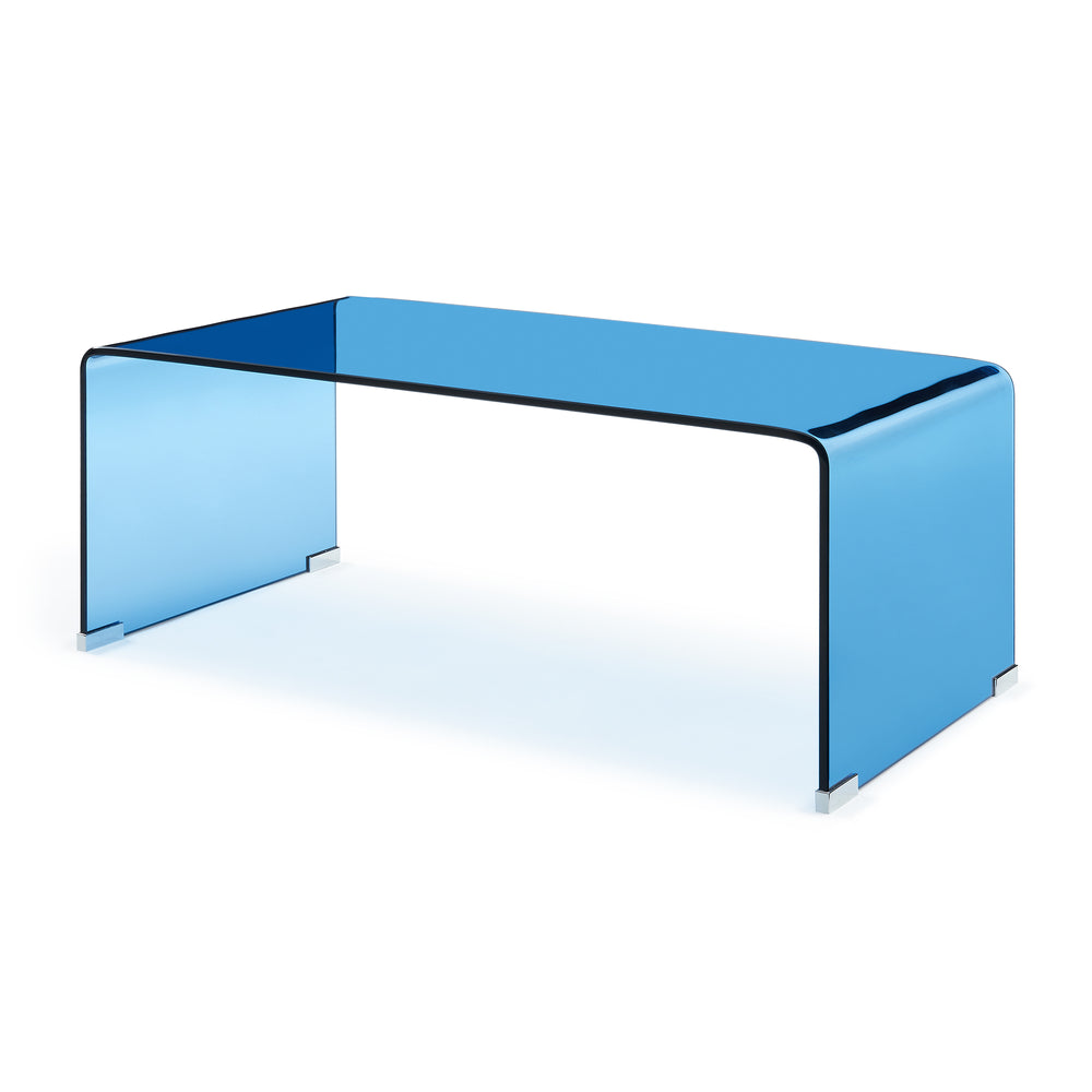 Sofabord Väsas 90x45x35 cm hærdet glas [en.casa]