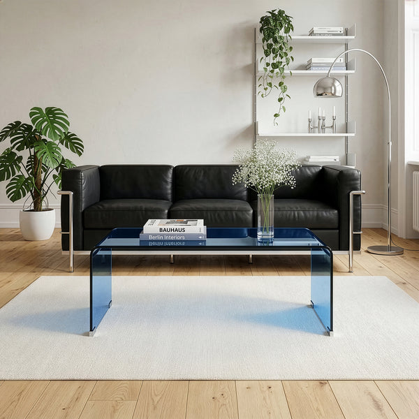 Sofabord Väsas 90x45x35 cm hærdet glas [en.casa]