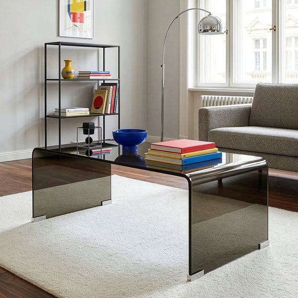 Sofabord Väsas 90x45x35 cm hærdet glas [en.casa]