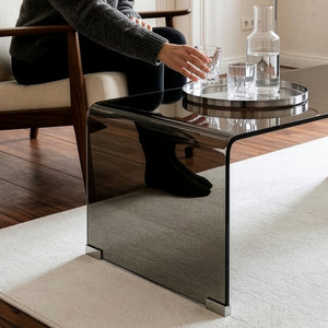 Sofabord Väsas 90x45x35 cm hærdet glas [en.casa]