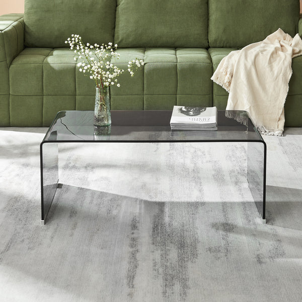 Sofabord Väsas 90x45x35 cm hærdet glas [en.casa]