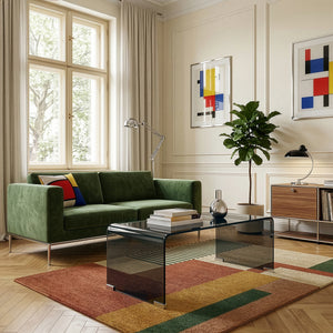 Sofabord Väsas 90x45x35 cm hærdet glas [en.casa]