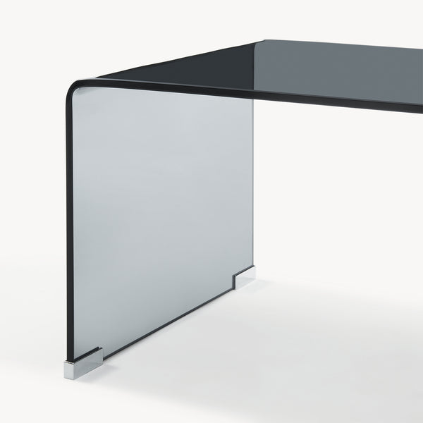 Sofabord Väsas 90x45x35 cm hærdet glas [en.casa]