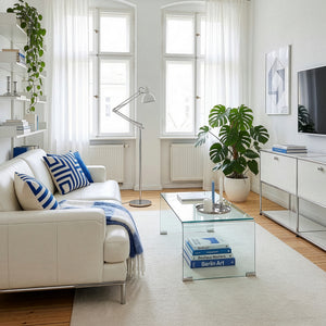 Sofabord Väsas 90x45x35 cm hærdet glas [en.casa]