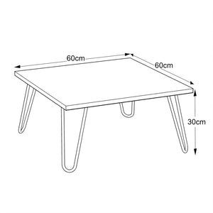 Sofabord Vindeln 60x60x30cm i forskellige farver [en.casa]