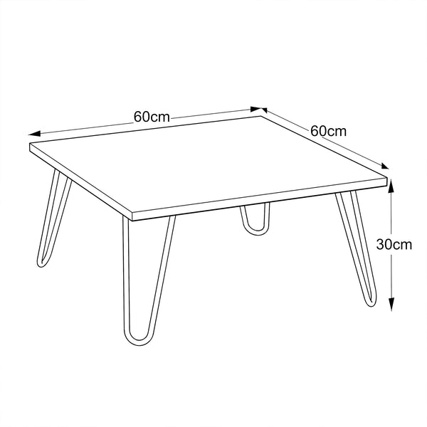 Sofabord Vindeln 60x60x30cm i forskellige farver [en.casa]