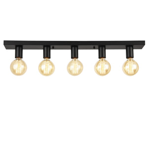 [lux.pro]® Stilig loftlampe - Korinth - 9x8x80cm - metal - sort