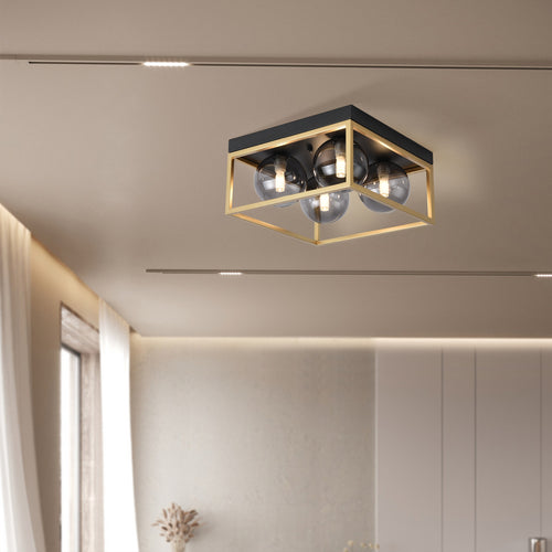 Loftlampe Widnes Sort / Guld farve [lux.pro] - premiumXL
